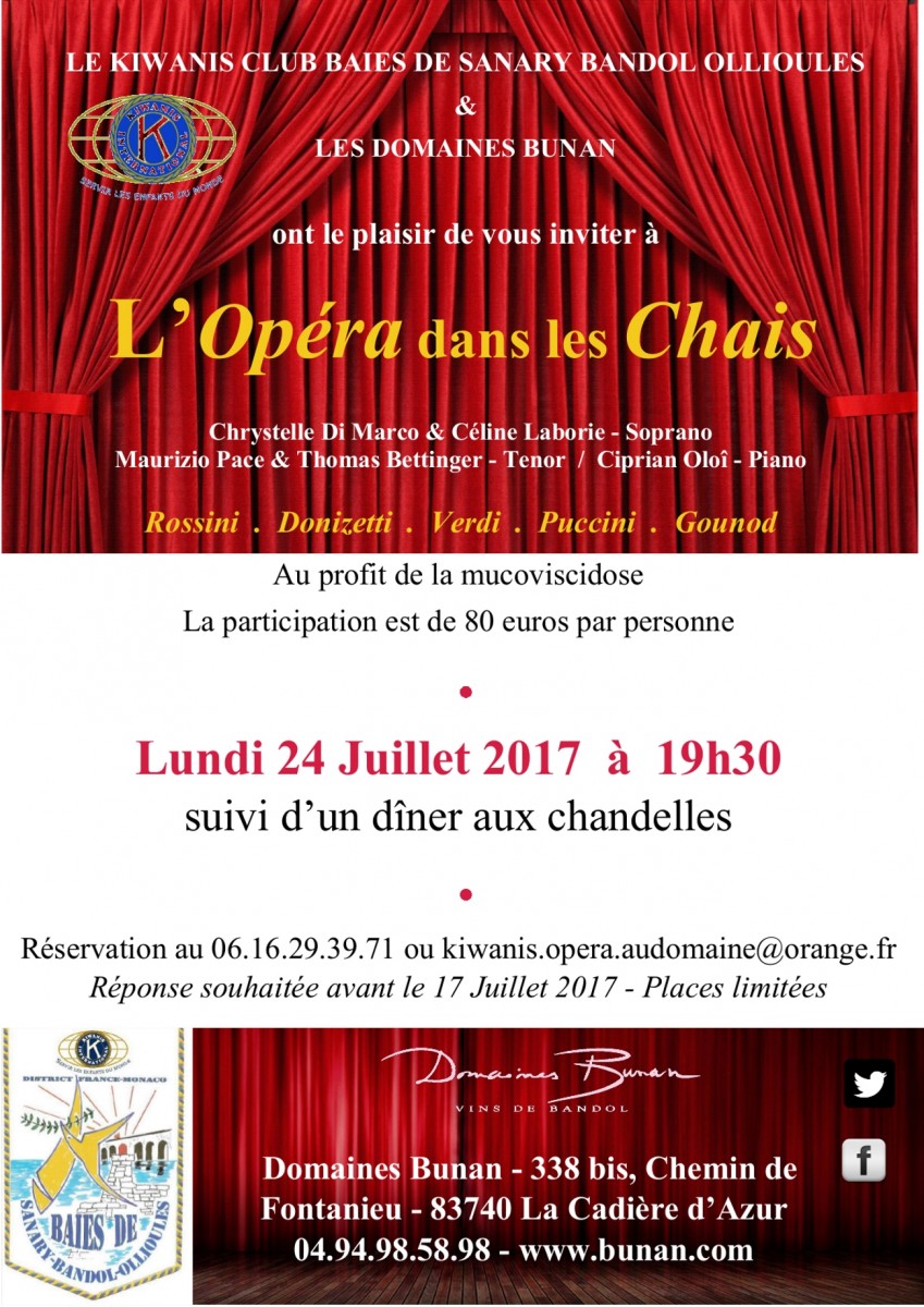 Opéra dans les Chais 24/07-19h30