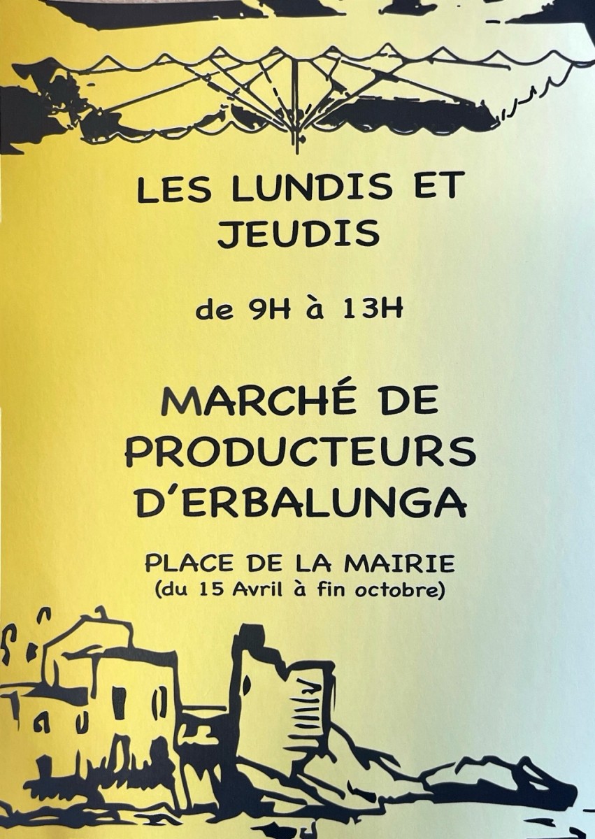 Marché des Producteurs d\'Erbalonga - Lundi & Jeudi matin - Brandu - Cap Corse