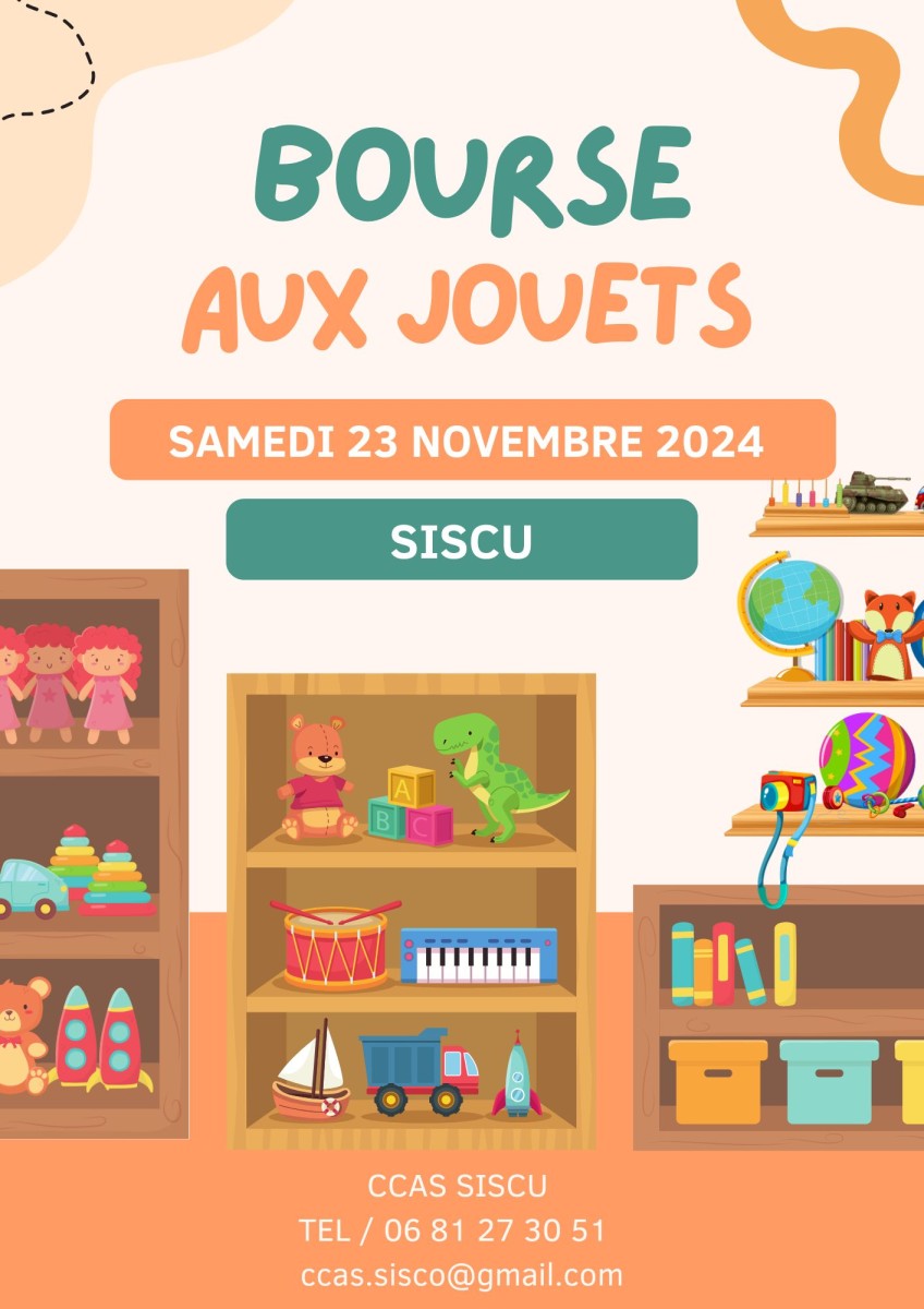 Collecte et bourse de jouets 2024 - CCAS de Siscu - salle des fêtes de Sisco -  - Cap Corse Capicorsu