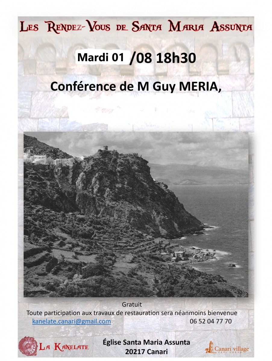 Conférence de M.Guy Meria 2023 - Cap Corse Capicorsu