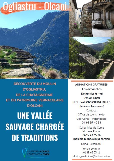 Randonnées Culturelles Gratuites - d\'Ogliastru à Olcani - Cap Corse Capicorsu