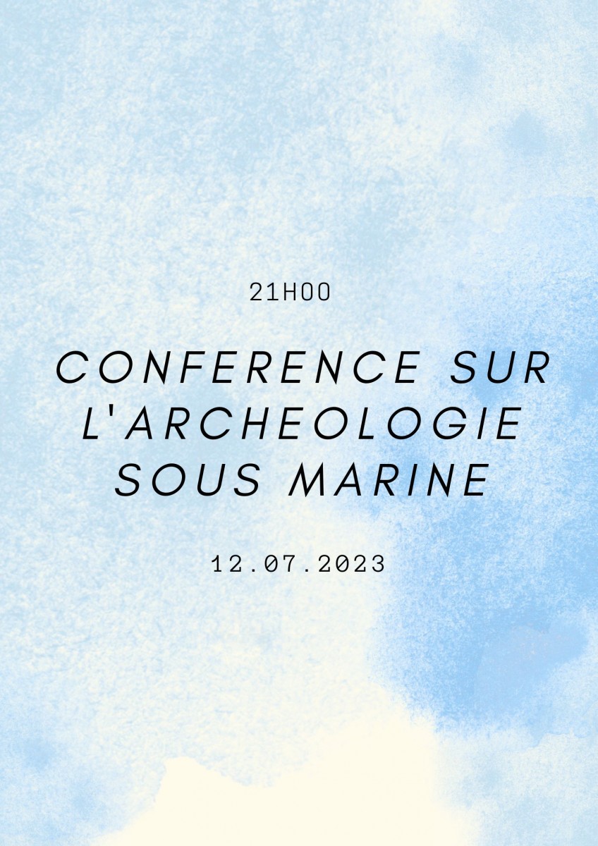 Conférence sur l\'archéologie sous marine 2023 - Cap Corse Capicorsu