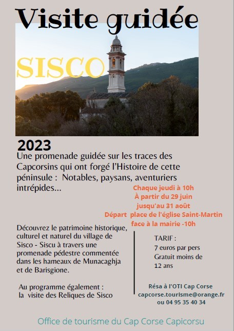 Visites Guidées - A la découverte du patrimoine de Sisco - Cap Corse Capicorsu