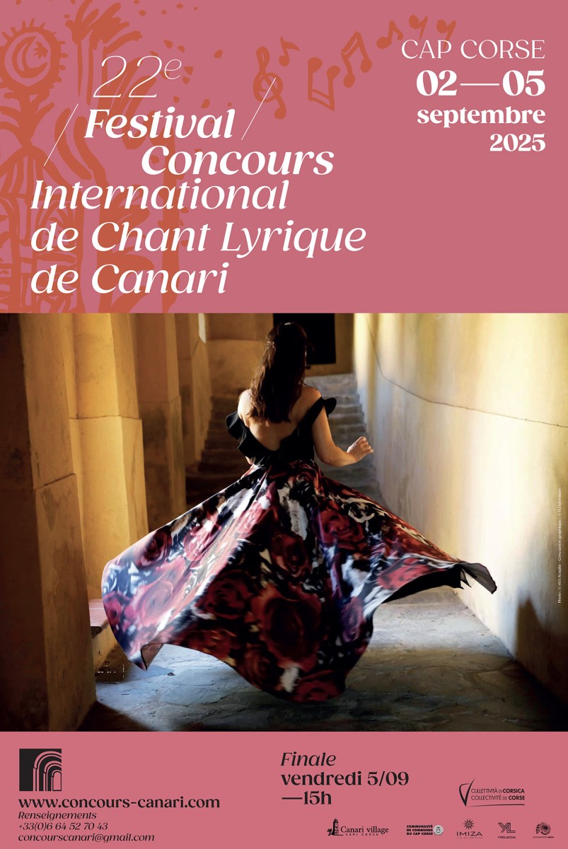 22ème Concours International de Chant Lyrique de Canari - 2 au 5 Septembre 2025 - Cap Corse Capicorsu