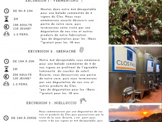Les excursions & dégustations du Clos Paoli - Morsiglia - Cap Corse Capicorsu