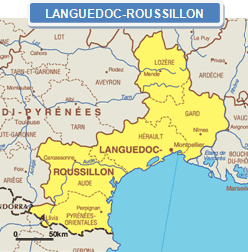 Carte du Languedoc-Roussillon